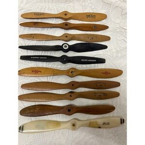 Vintage RC Model Airplane Propeller Lot TopFlite Tornado Master Airscrew Wood 4